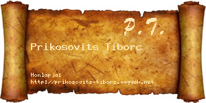 Prikosovits Tiborc névjegykártya